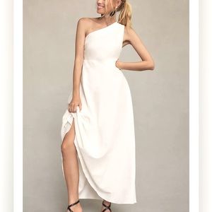 FARM RIO One Shoulder Smocked A Line Dress